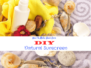 all natural DIY sunscreen and seashells
