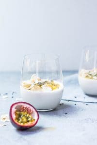Raw dairy greek yogurt with berries