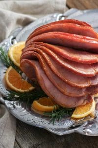 orange glazed ham