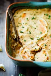 Vegan scalloped sweet potatoes