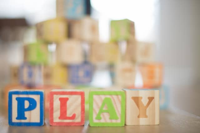 Blocks spelling play