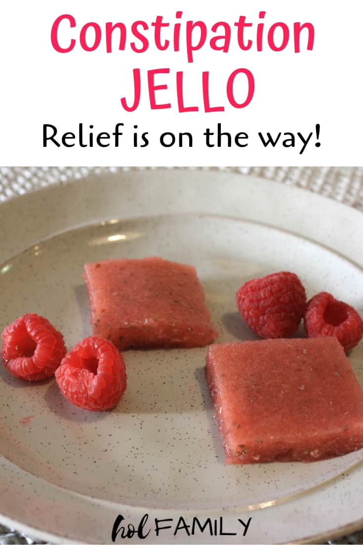 Anti-constipation raspberry jello