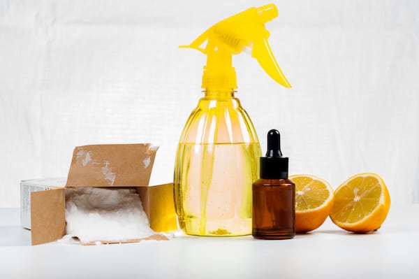 Homemade Lemon Lime Essential Oils Dusting Spray