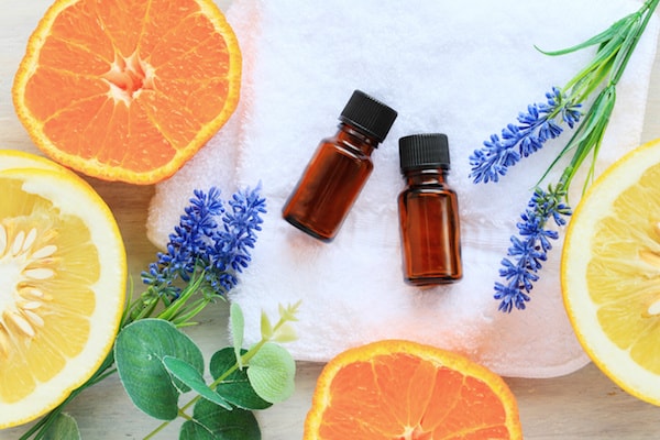 Homemade lavender essential oils carpet freshener