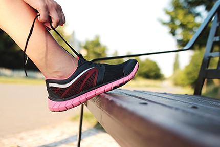 Tying Shoe To Workout