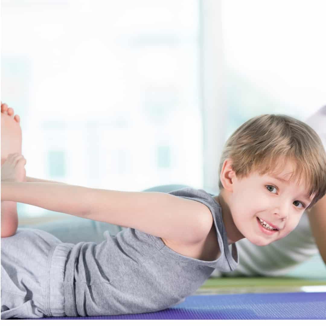 Child doing yoga