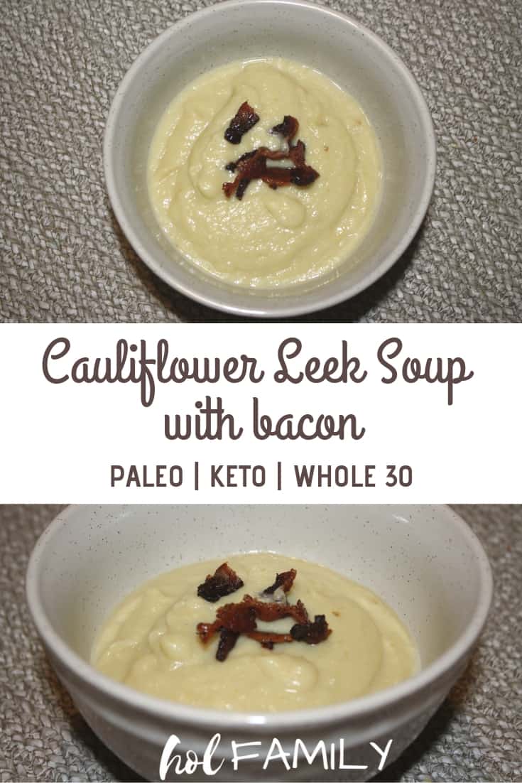 Creamy Cauliflower Soup with bacon