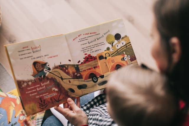 Mom reading a bedtime story