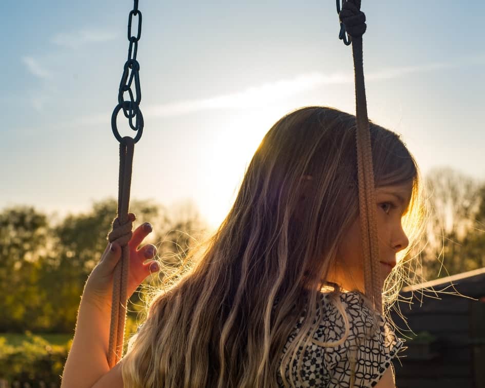 Girl on swing