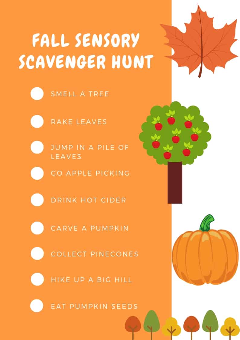 Fall Sensory Scavenger Hunt