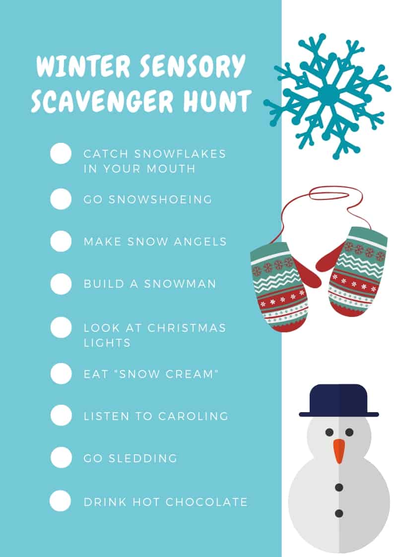 Winter Sensory Scavenger Hunt