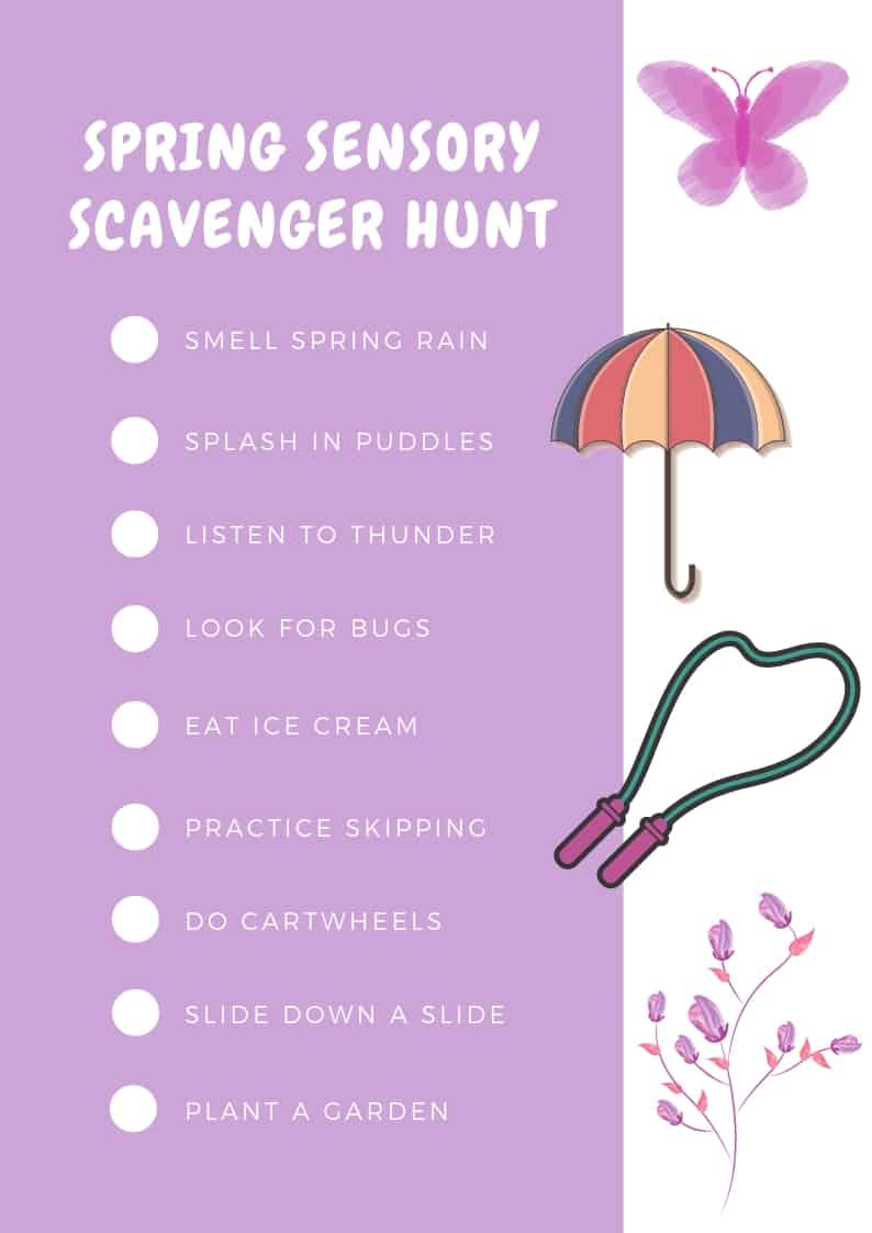 Spring Sensory Scavenger Hunt