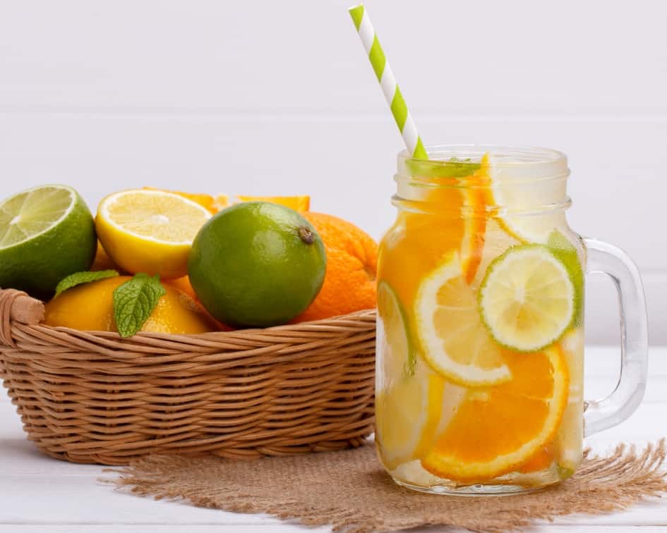 Lemon lime detox water