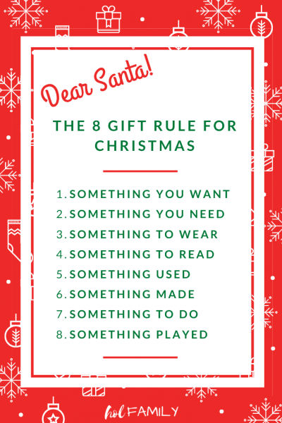 The 8 Gift Rule for Christmas